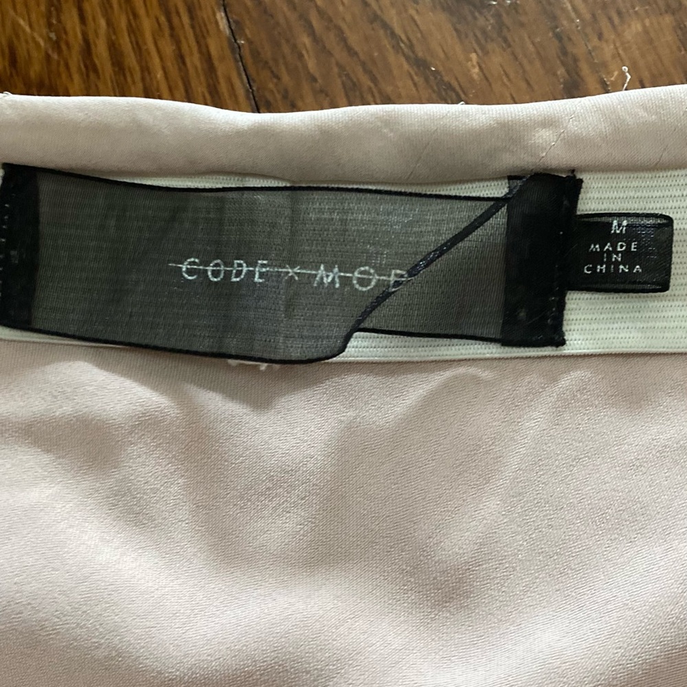 Code x mode silk baby pink skirt